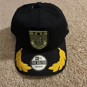 New Era Black and Yellow Atlanta Braves Snapback